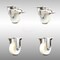 Service Caster 3 Inch 316SS Nylon Wheel Swivel Top Plate Caster Lock Brake 2 Rigid SCC, 2PK SCC-SS316TTL20S314-NYS-2-R-2 - alternate 1